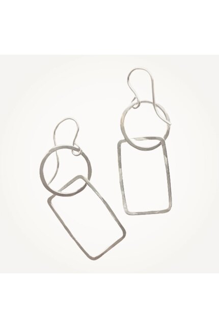 Rechteckige Creolen • Sterlingsilber 01